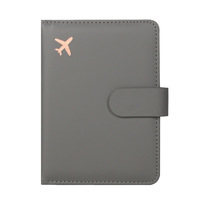 Portefeuille de voyage en cuir RFID personnalisé Unai avec logo sérigraphié, fenêtre d'identification, multi-usages, sans fermeture, vente en gros