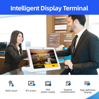 Kiosque de commande automatique en forme de L de 10,1 pouces, Android 11 RK3568 NFC, terminal de point de vente de table pour restaurant, affichage publicitaire et collecte de commentaires