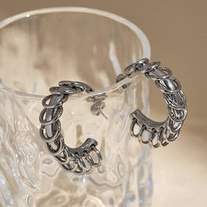 Myneck Hot Factory Premium Stock oro placcato 18k in <span class=keywords><strong>acciaio</strong></span> inossidabile senza neogotico zingaro <span class=keywords><strong>cerchio</strong></span> <span class=keywords><strong>cerchio</strong></span> Multi colore <span class=keywords><strong>orecchini</strong></span> - Product Image 2