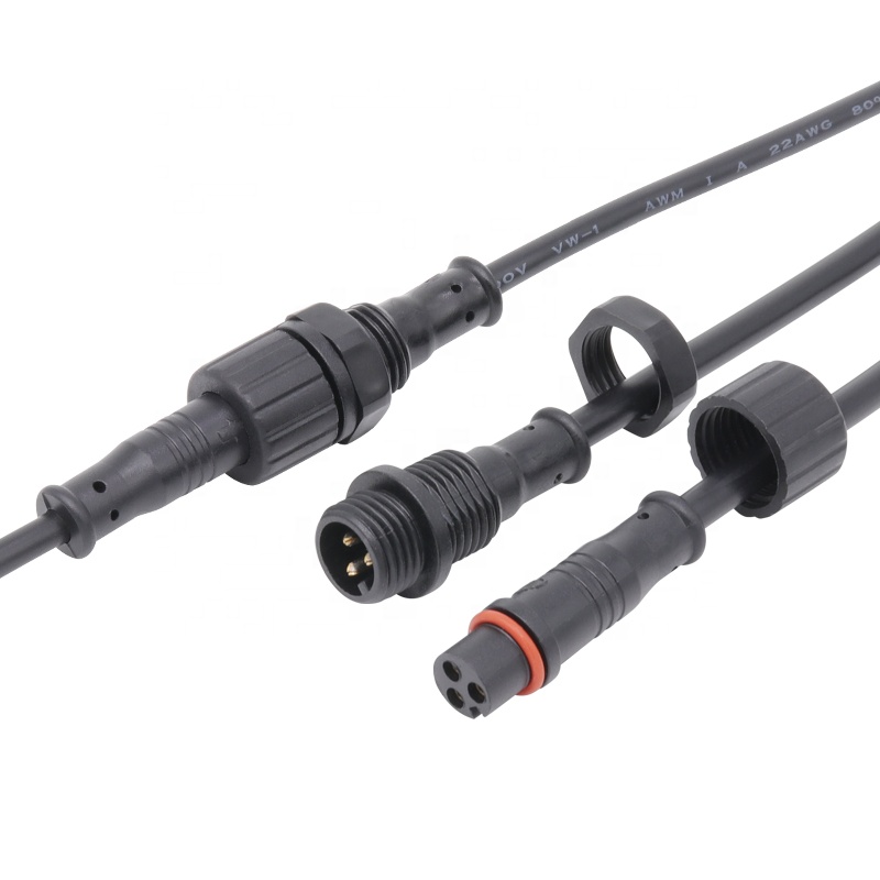 OEM водонепроницаемый IP65 разъем панели 3 Pin M12 электрический мужской женский Солнечный СВЕТОДИОДНЫЙ светильник Удлинительный кабель шнур питания