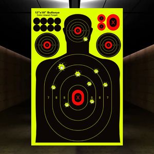 Autocollants cibles humains adhésifs ovales de 12x18 pouces pour la pratique de la chasse et le suivi balistique - Vente en gros - Product Image 1