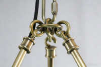 Lustre YH de style américain classique à 6 lumières en laiton massif, luminaire suspendu pour salle à manger et cuisine avec abat-jour décoratifs pour plafond
