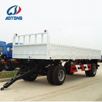 Remorque agricole basculante 5 tonnes à 4 roues personnalisable / Remorque de tracteur agricole / Remorque de camion agricole économique à vendre