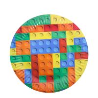 Kit de Fournitures de Fête Thème Blocs de Construction – Décoration Jetable Écologique et Durable pour Remise de Diplôme et Diwali – Vente en Gros Mondiale