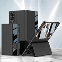 Étui pour téléphone Samsung Z Fold 8, étui en cuir à rabat magnétique, étui avec protection d'écran intégrée et support, coque de protection