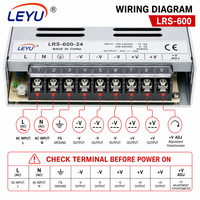 Alimentation à découpage réglable 600W Série LRS 12V 50A AC DC SMPS Source d'alimentation 15V 24V 36V pour CCTV