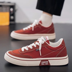 2025 Men's Casual Korean <b>Style</b> Trendy Lace-up Running <b>Shoes</b> Height Increasing Thick-Soled Canvas EVA Midsole Rubber Outsole - Product Image 5