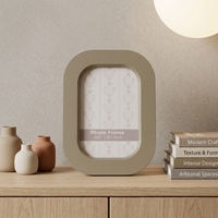 Cadre photo Morandi Khaki en MDF écologique, durable et léger, 4x6 pouces (10x15 cm), taille unique, double usage, pour table ou mur, pour la maison