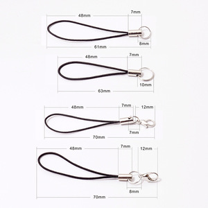 Correa elástica personalizada para teléfono móvil con cierre de mosquetón y anilla metálica para colgar joyas y juguetes, tamaño 48mm 70mm - Product Image 1