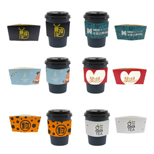 Tazas de papel reutilizables <span class=keywords><strong>para</strong></span> <span class=keywords><strong>llevar</strong></span> café, café caliente marrón, con tapas desechables, 12 oz - Product Image 2