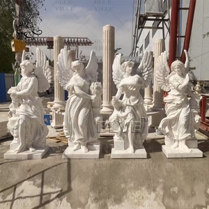Decoración de Jardín BLVE, Estatua de Diosa Griega Tallada a Mano de Tamaño Real, Escultura de Dama de las Cuatro Estaciones en Mármol Blanco - Product Image 4