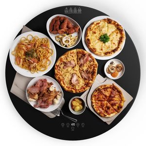 Dierjia Plateau chauffant rotatif multifonctionnel pour table, température réglable, étanche, 400W, garantie 3 ans - Product Image 1