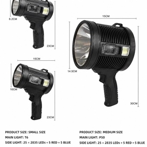 Linterna <span class=keywords><strong>de</strong></span> Mano OEM con Empuñadura <span class=keywords><strong>de</strong></span> Pistola P50, 500m, Solar, con Banco <span class=keywords><strong>de</strong></span> Energía <span class=keywords><strong>de</strong></span> 4500mAh, Luz Estroboscópica Roja y Azul, 3 Filtros, Luz <span class=keywords><strong>de</strong></span> <span class=keywords><strong>Caza</strong></span> - Product Image 4