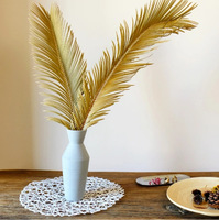Daun Cycas Sago Kering Berkualitas Tinggi dari Pabrik Huahuan, Tanaman Hias untuk Dekorasi Pernikahan Boho, Hotel, dan Rumah