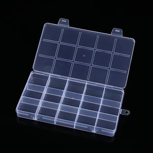 Boîte de rangement en plastique transparent à 15 compartiments, organisateur de bijoux à double boucle, organisateur de bureau pour perles, graines, matériel, outils de bricolage - Product Image 1