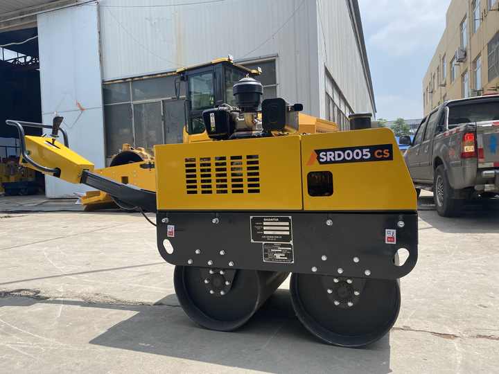 Mini Handheld Two-Wheel Road Roller Walking Behind Double Drum Asphalt ...