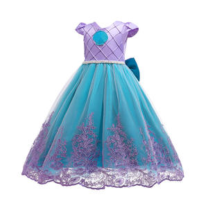 Halloween carnaval Cosplay lentejuelas sirena <span class=keywords><strong>Ariel</strong></span> princesa disfraces cumpleaños fiesta boda pie longitud vestido <span class=keywords><strong>de</strong></span> baile malla tutú vestido - Product Image 2