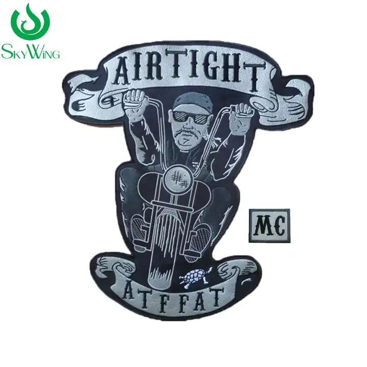 6 Piece Custom Motorcycle Patches for Jackets , Iron on or Sew on  Embroidered Biker Patches for Vest 