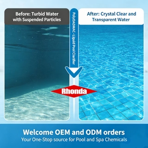 RHONDA Cloruro de Polidialildimetilamonio (PolyDADMAC) <span class=keywords><strong>Floculante</strong></span> Líquido de Clarificación Rápida para Tratamiento de Agua de Piscinas - Product Image 4
