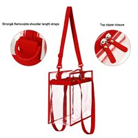 Sac bandoulière transparent approuvé pour les stades, sac messager transparent avec sangle réglable pour le travail, les concerts et les événements sportifs