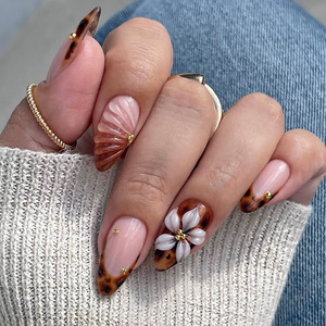 <span class=keywords><strong>Uñas</strong></span> Postizas <span class=keywords><strong>de</strong></span> Alta Calidad, <span class=keywords><strong>con</strong></span> Diseño <span class=keywords><strong>de</strong></span> Flores Tropicales en 3D, Mariposas Tridimensionales, Coloridas y <span class=keywords><strong>de</strong></span> Lujo, para Venta al Por Mayor - Product Image 1