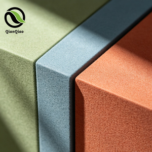 Panneau acoustique en PET vert sauge QIANQIAO 12 mm 1220x2440 mm, panneau décoratif absorbant le son pour bureau moderne et <span class=keywords><strong>studio</strong></span> créatif - Product Image 3
