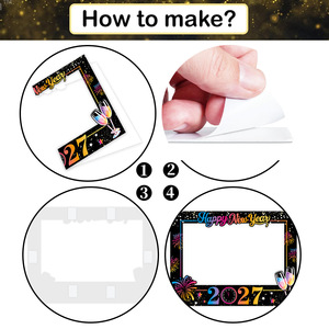 Accesorios para Cabina de Fotos de Fiesta de Año Nuevo Neon 2027, Máscaras Divertidas, Letreros Portátiles para Selfies, Decoraciones para Ambiente Festivo - Product Image 5