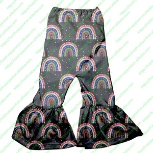 Pantalones Rectos de Piel Sintética para Bebés Niñas Fe-1, Transpirables, Impermeables, con Volantes - Product Image 3
