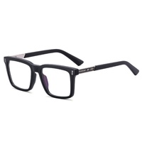 Gafas de Sol Cuadradas con Montura de Metal TR90 de Alta Gama para Hombre, Lentes Transparentes con Filtro de Luz Azul, Montura Óptica Personalizada para Miopía 93517