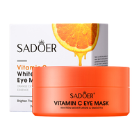 Masque pour les yeux nourrissant anti-rides à la vitamine C SADOER, hydrate et améliore les cernes, les rides et les poches sous les yeux