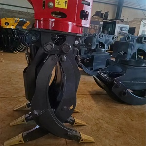 Accessoires d'excavatrice : Grappin rotatif compact pour la manutention de ferraille, matériaux et pierres à vendre - Product Image 2