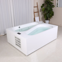 Baignoire en acrylique pour eau froide/chaude avec hydromassage, pod de récupération d'eau, baignoire à glace LED moderne, refroidisseur d'eau autonome