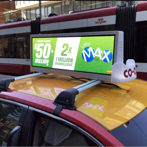 ผู้ผลิตจอแสดงผล LED รุ่น Taxi Top P5 จอแสดงผลดิจิตอล LED สีสันสดใส รองรับ 4G WiFi กันน้ำสำหรับใช้งานกลางแจ้ง ป้ายโฆษณาเคลื่อนที่บนหลังคา - Product Image 3