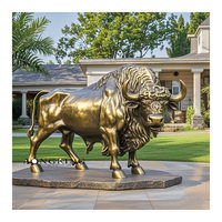 Statue de buffle d'eau en bronze personnalisable pour la décoration extérieure