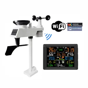 FT0310 WiFi Weather Station Meteorologica Jumbo Color Display with 7-in-1 Waterproof Outdoor Sensor Wundergound Weathercloud