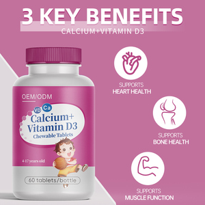 Oem nhãn hiệu riêng Canxi Vitamin D3 Máy tính bảng xương mạnh mẽ cho 4-17 tuổi - Product Image 5