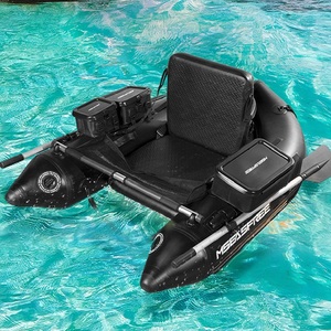 Float Tube <span class=keywords><strong>Gonflable</strong></span> Monoplace <span class=keywords><strong>Bateau</strong></span> Ponton en PVC Épaissi Canoë Kayak à Rames pour Amateurs de Pêche - Product Image 2