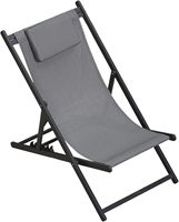 Chaise longue pliante d'extérieur pour patio, chaise inclinable réglable avec tissu Teslin pour jardin, bord de piscine, plage