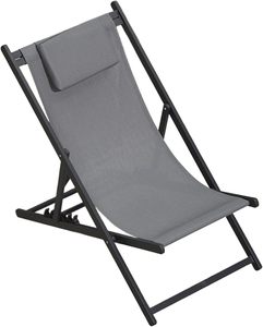 Chaise longue pliante d'extérieur pour patio, chaise inclinable réglable avec tissu Teslin pour jardin, bord de <span class=keywords><strong>piscine</strong></span>, plage - Product Image 1