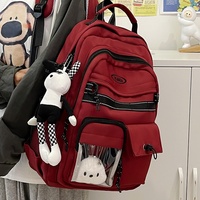 Mochila Simple Impermeable Unisex para Estudiantes de Secundaria y Universidad, Diseño Moderno y Original, Gran Capacidad, Transpirable, de Nailon