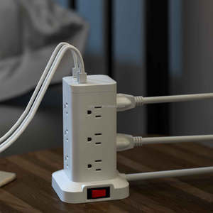 Mỹ điện dải tháp mở rộng chì, bảo vệ tăng đa cắm điện dải chuyển trạm sạc với 4 USB - Product Image 3