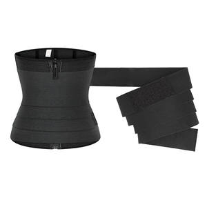 Nouvelles Fajas personnalisées avec logo, gaine amincissante élastique pour le contrôle abdominal, ceinture de maintien de la taille, corset avec fermeture éclair - Product Image 1