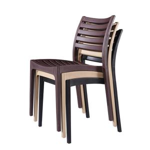 เก้าอี้รับประทานอาหารพลาสติกพร้อมขาโลหะดีไซน์ร่วมสมัยสำหรับระบายความร้อนเฟอร์นิเจอร์ภายในบ้าน - Product Image 6