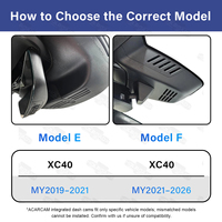 Caméra embarquée 4K sur mesure pour XC60-X90, double objectif, vision nocturne, Wi-Fi, enregistrement en boucle, surveillance de stationnement 24h/24, facile à utiliser