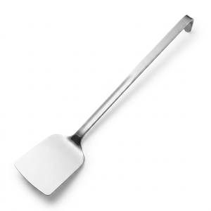 Espátula de Acero Inoxidable Brillante Apta para Lavavajillas, Mango Largo, Tamaño Grande, para Cocina de Hotel o Restaurante - Product Image 1
