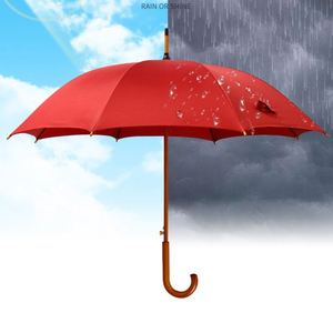 Wsy4322 Wholesale 27'' <b>Large</b> Size Golf Windproof Double Layer <b>Umbrella</b> Wooden Handle - Product Image 3