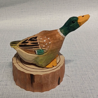 Jouet de canard en bois sculpté à la main, ornement de canard en bois, décoration pour la maison