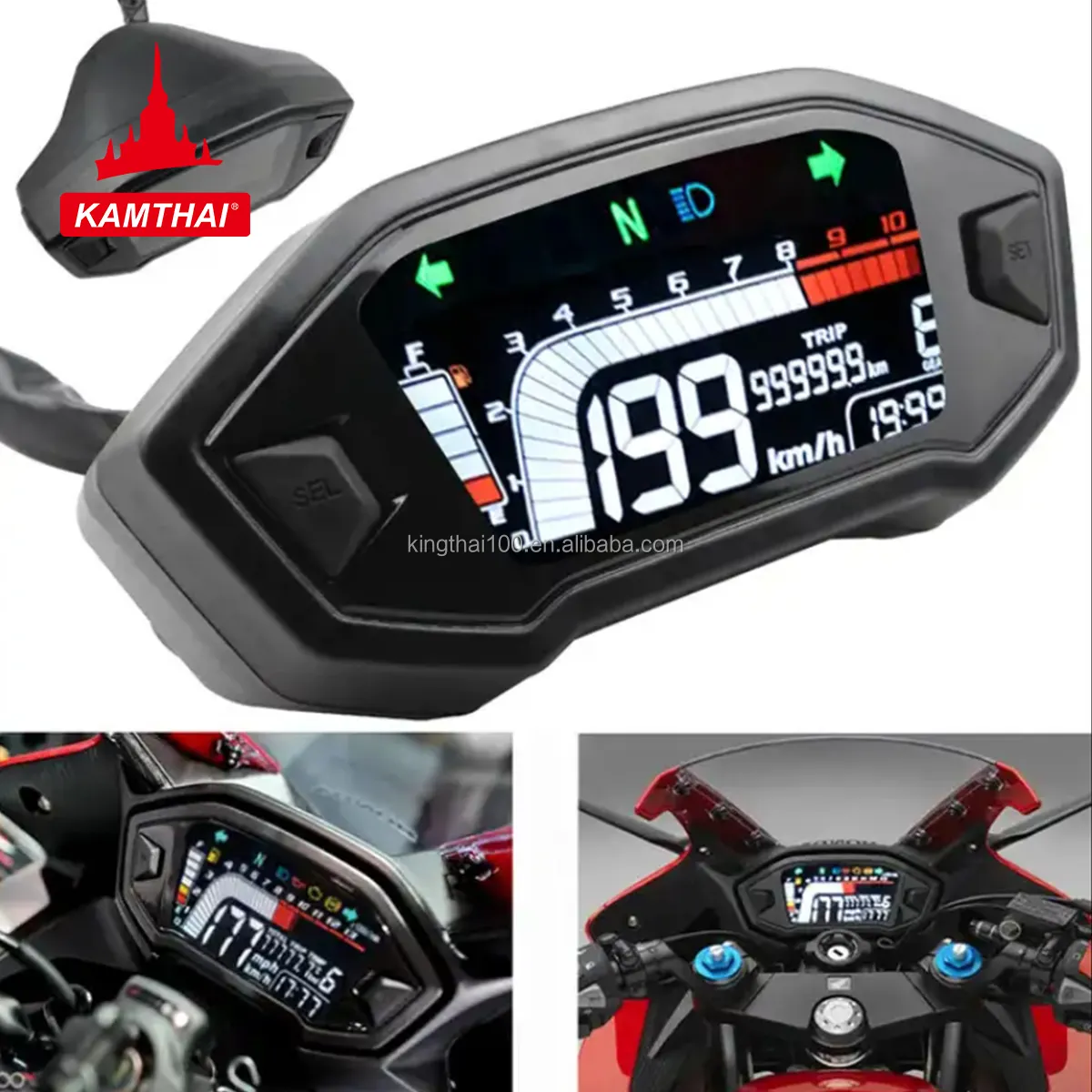 KAMTHAI motosiklet kilometre saati CRF 250 37100-KZZ-J81 Honda CRF dijital kilometre 250 için motosiklet motosiklet kilometre saati