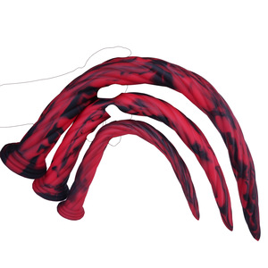 <span class=keywords><strong>Twist</strong></span> Whip Liquide Silicone Rouge Noir Couleur Mixte <span class=keywords><strong>Fouet</strong></span> Anal Super Long Bouchon Postérieur Queue Ventouse Profonde Ensemble Modèle S - Product Image 3