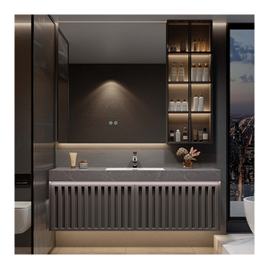 New Design Black Tall Narrow 36 Inch <strong>Bathroom</strong> Vanity Wood Cabinet Pvc Cabinets <strong>Corner</strong> <strong>Unit</strong> - Product Image 5